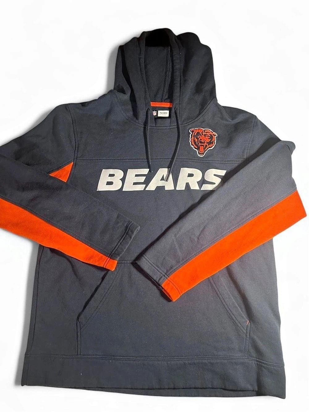 NFL Team Apparel Chicago Bears NFL hoodie Black & Orange Size Large